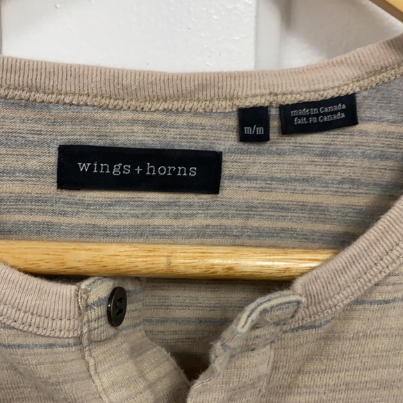 Wings and Horns short sleeve Henley - Picture 2 of 4